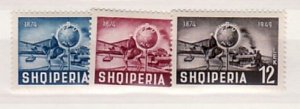 ALBANIA Sc 458-60 NH ISSUE OF 1950 - TRAIN