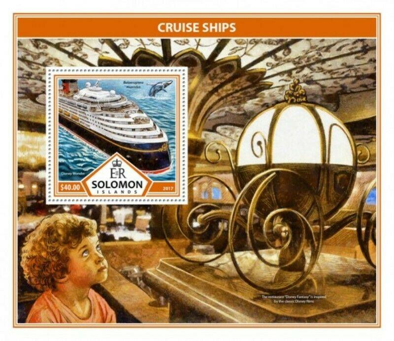 Solomon Islands - 2017 Cruise Ships - Stamp Souvenir Sheet - SLM17308b