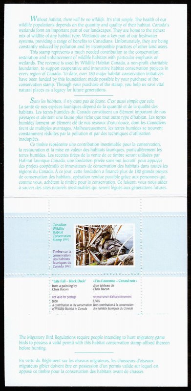 Canada Scott FWH7 Wildlife Conservation Booklet (1991) Mint NH VF C