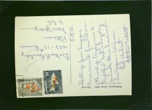 Singapore 1962 Postcard to USA (Corner Bend) - Z2033