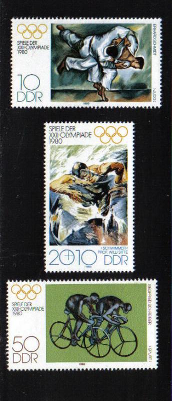 Germany DDR  1980 MNH Olympics Moscow 2nd series complete