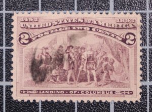 Scott 231 2 Cents Columbian Used PSE Cert Grade 95 SCV - $135.00