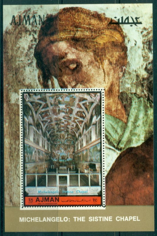 Ajman 1972 Mi#MS406A Sistine Chapel MS MLH