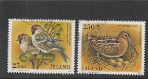 Iceland  Scott#  808-809  Used  (1995 Birds)