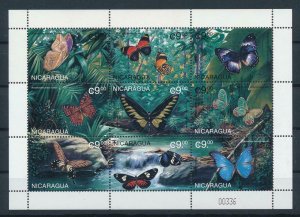 [103346] Nicaragua 1999 Insects butterflies schmetterlingen Miniature sheet MNH