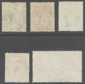 Aden 1883-1935 India QV & GV issues SG 97,102,103,199&244 Sc - FU Cat£-($-)