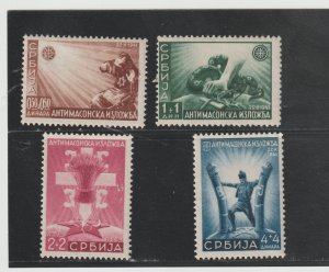 Serbia Scott#2NB15-2NB18 MH year 1941