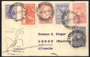 Argentina 1932 Graf Zeppelin South America 9th SAF Mi290B Flown Cover Beu 112496