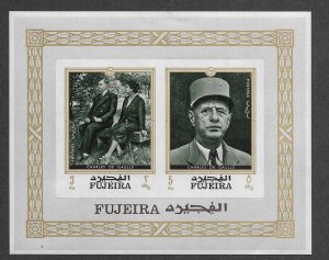 Fujeira 1970 CHARLES DE GAULLE Souvenir Sheet (12174)