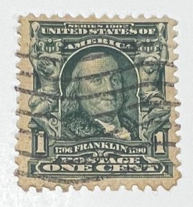 1903 1 cent Benjamin Franklin US Scott #300