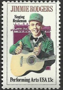 # 1755 MINT NEVER HINGED ( MNH ) JIMMIE RODGERS AND LOCOMOTIVE