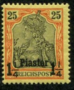 German Offices Turkey SC# 16 1-1/4Piaster on 25pf o/p on Germany MH