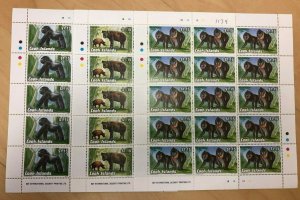 Special Lot - Cook Islands 1134-5 & 1137 Endangered Animals 10 Set of 3 Sheets