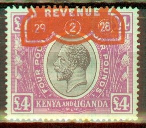 IZ: Kenya Uganda Tanganyika 40 used rev cancel (Scott CV for rev cancel) CV $300