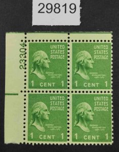 US STAMPS  #804 MINT OG NH PLATE BLOCK LOT #29819