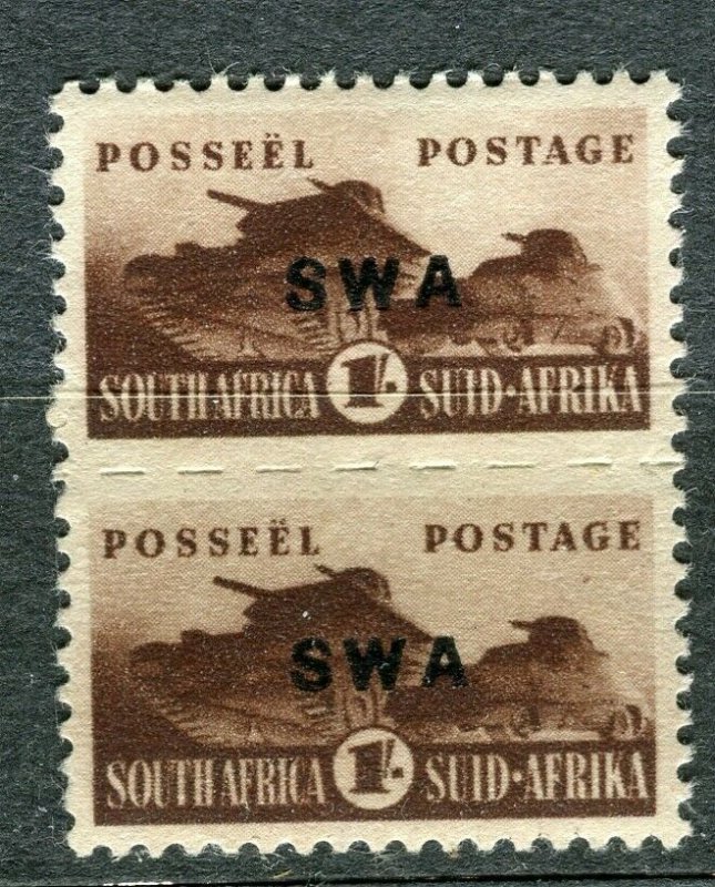 SOUTH WEST AFRICA; 1941 early Small War Effort issue 1s. Mint pair