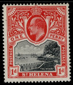 ST. HELENA EDVII SG56, 1d black & carmine, M MINT.