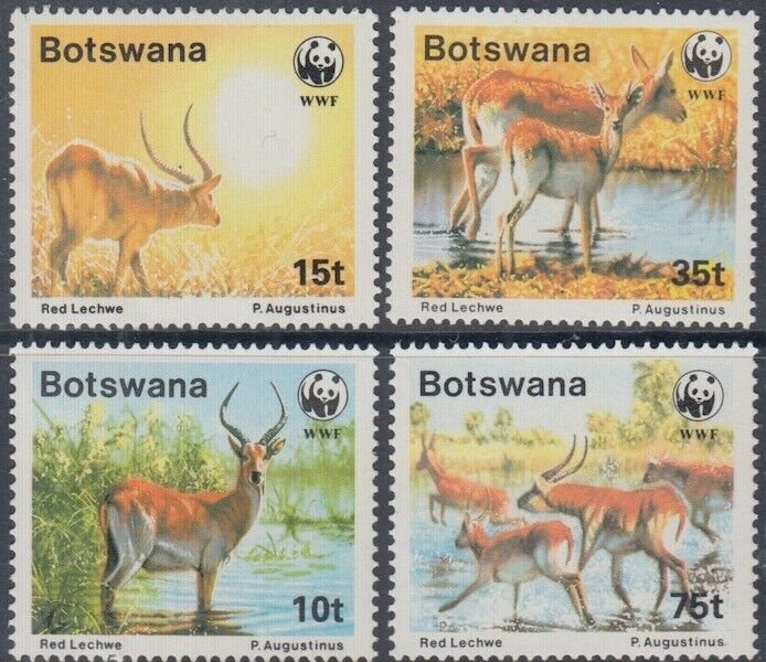 BOTSWANA Sc# 432-5 WORLD WILDLIFE FUND
