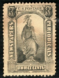 USA FORGERY Old-Time *Facsimile* NEWSPAPER 3c Stamp Revenue Mint MNG BL2WHITE67 