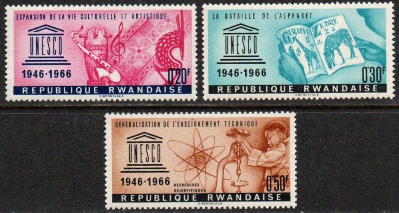 Rwanda Sc #186-188 MNH