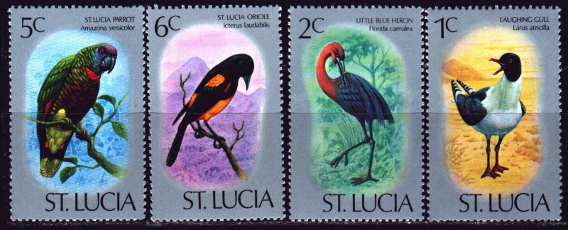 St Lucia. 1976. 380-84 of the series. Birds, fauna. MNH.