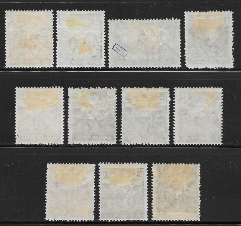 Hungary Scott 8N1-2,8N4-7,8N9-13 Unused HOG - 1919 2nd Baranya Issue O/Ps