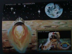 UMM AL QIWAIN 1971  APOLLO 15-MISSION TO THE MOON-CTO-IMPERF S/S VF-LAST ONE