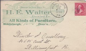 1898, Adv: H.E. Walter Furniture, Middleburgh, PA, See Remark (39962)