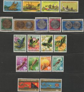 PAPUA NEW GUINEA Sc#406-424 1975 Five Diff Complete Sets OG Mint Most NH