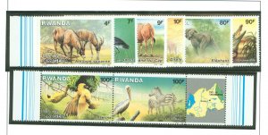 Rwanda #1262-1269a Mint (NH) Single (Complete Set) (Wildlife)