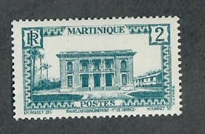 Martinique #134 Mint Hinged single