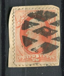 USA; 1870s early classic Jackson 2c. issue used Shade + Postmark,