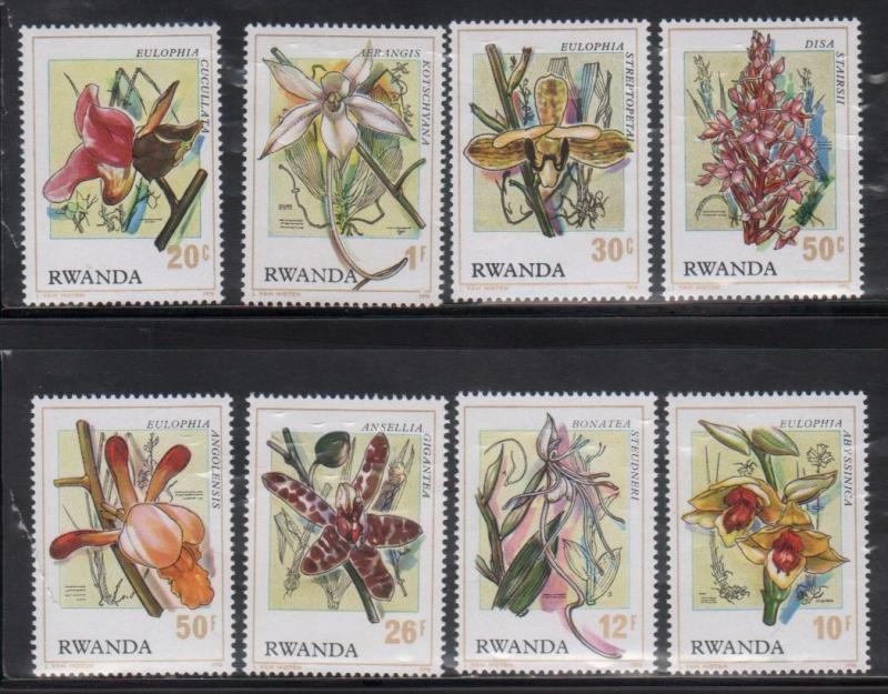 Rwanda 779-86 Flowers Mint NH