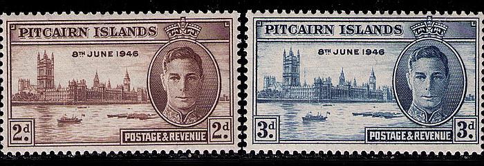 Pitcairn Isl  # 9-10 Mint  VF NH set Cat $ 1.50