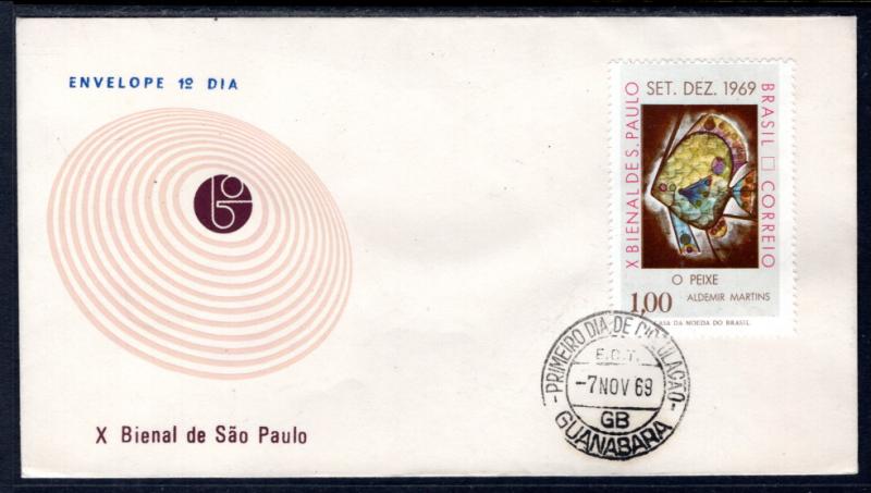 Brazil 1128 Fish U/A FDC