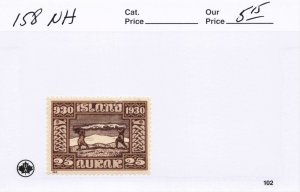 ICELAND  158  MNH  SCANS ENLARGE WHEN OPENED