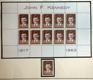 DOMINICAN REP. Sc C137 NH 1V+MINISHEET OF 1964 - JFK - (AA23)