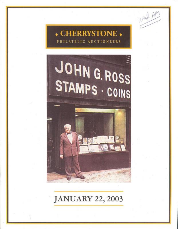 Cherrystone:    The John G. Ross Philatelic Stock, Cherry...