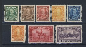 8x Mint Canada Stamps #217-1c to 224-13c Confederation MHR  Guide Value = $32.50