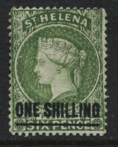 St.Helena QV 1894 1/ on 6d yellow green mint o.g.