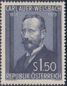 AUSTRIA Sc# 595 CPL MNH PORTRAIT of CARL AUER-WELSBACH, CHEMIST