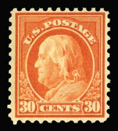 United States, 1910-30 #516 Cat$65, 1917 30c orange red, never hinged