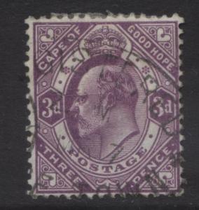 CAPE of GOOD HOPE - Scott 67 - KEVII -1903 - VFU - Single 3p Stamp2