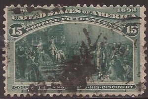 US Stamp - 1893 15c Columbian Exposition - Stamp - Canceled - Scott #238