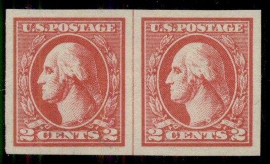 US #534A 2¢ carmine, type VI, Imperf Line Pair, og, NH, VF, Scott $160.00+