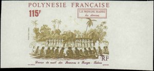 French Polynesia #594-596, Complete Set(3), Imperforated, 1992, Never Hinged