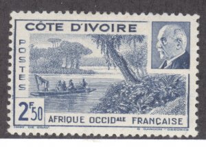 Ivory Coast, Scott #166, MH