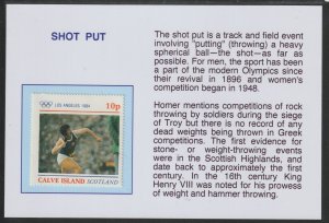OLYMPICS - SHOT PUT  mounted on glossy card with text