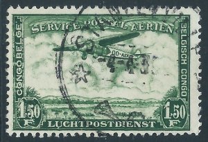 Belgian Congo, Sc #C9, 1.50fr Used