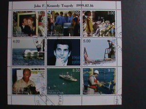 TAJIKISTAN-1999-JOHN F. KENNEDY TRAGEDY-JULY 16TH 1999-CTO-S/S VERY FINE